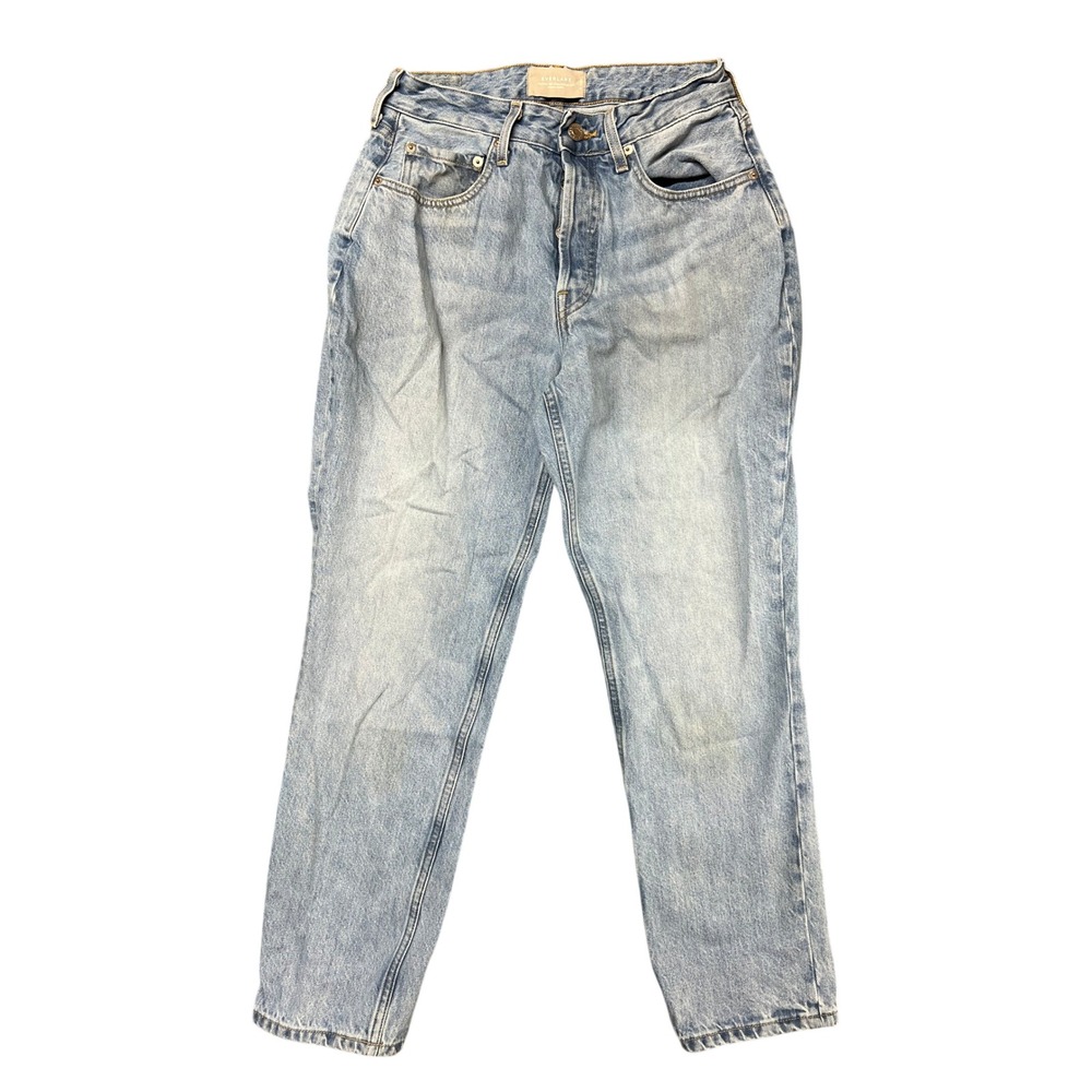 Everlane The Curvy 90s Cheeky Straight Jean Light Wash Organic Cotton 28 Regular